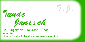 tunde janisch business card